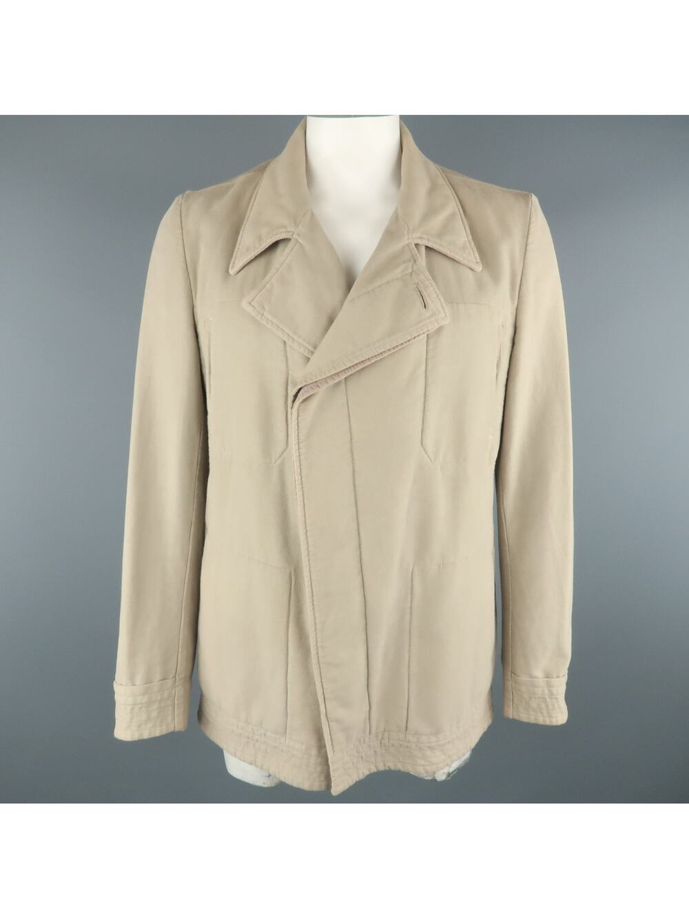 STEPHAN SCHNEIDER XL Khaki Cotton Hidden Buttons Peacoat